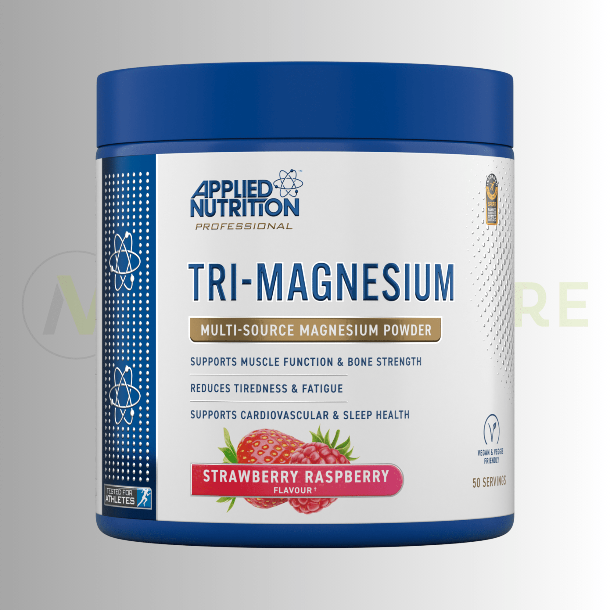 Applied Nutrition Tri - Magnesium Powder | 300mg Elemental Magnesium | 200g | 50 Servings - Nutristore