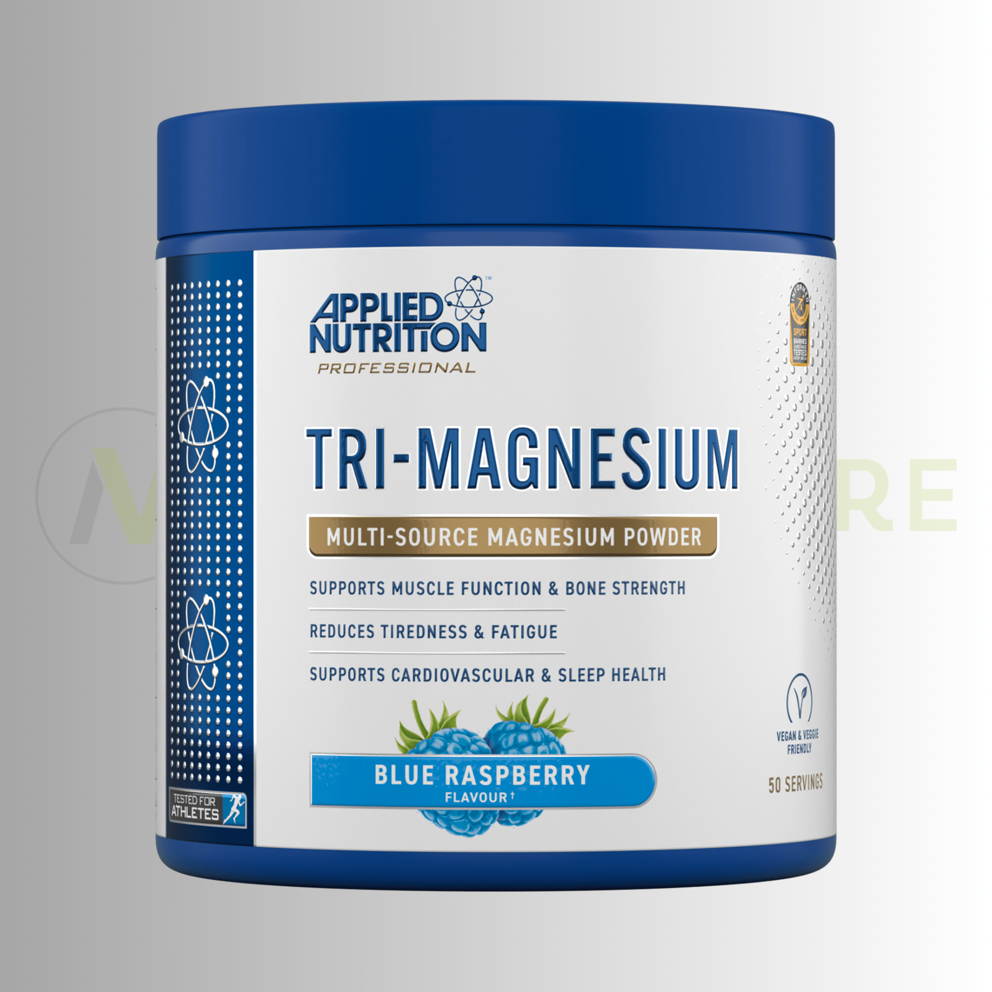 Applied Nutrition Tri - Magnesium Powder | 300mg Elemental Magnesium | 200g | 50 Servings - Nutristore