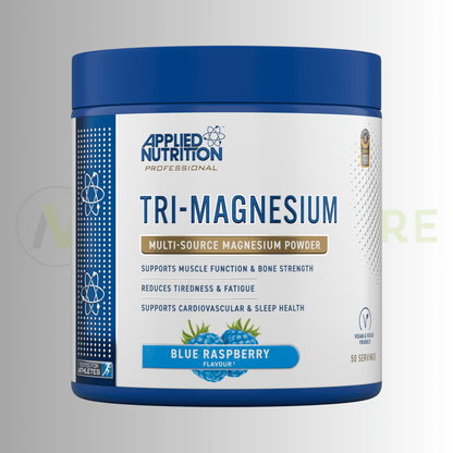 Applied Nutrition Tri - Magnesium Powder | 300mg Elemental Magnesium | 200g | 50 Servings - Nutristore