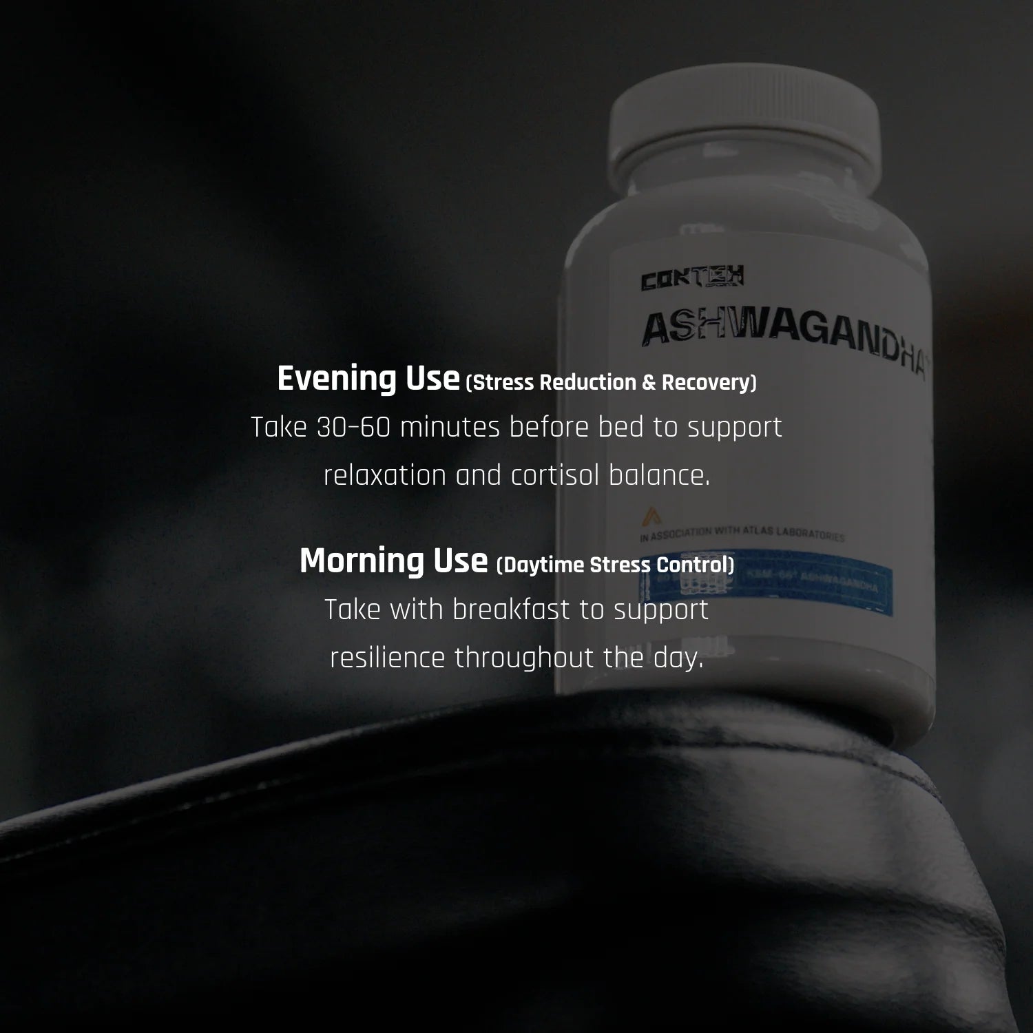 Conteh Sports Ashwagandha+ | KSM - 66 Adaptogen Complex | 60 Capsules | 30 Servings - Nutristore