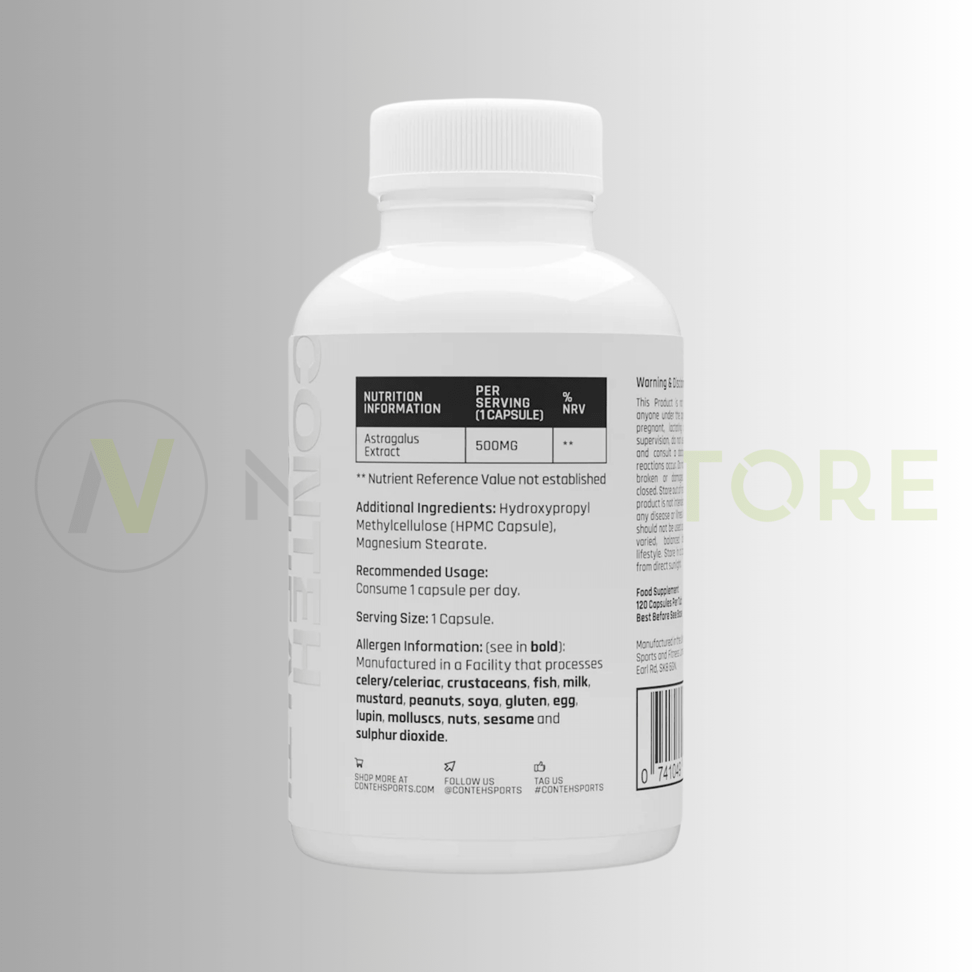 Conteh Sports Astragalus | Herbal Immune & Wellness Support | 120 Capsules | 120 Servings - Nutristore