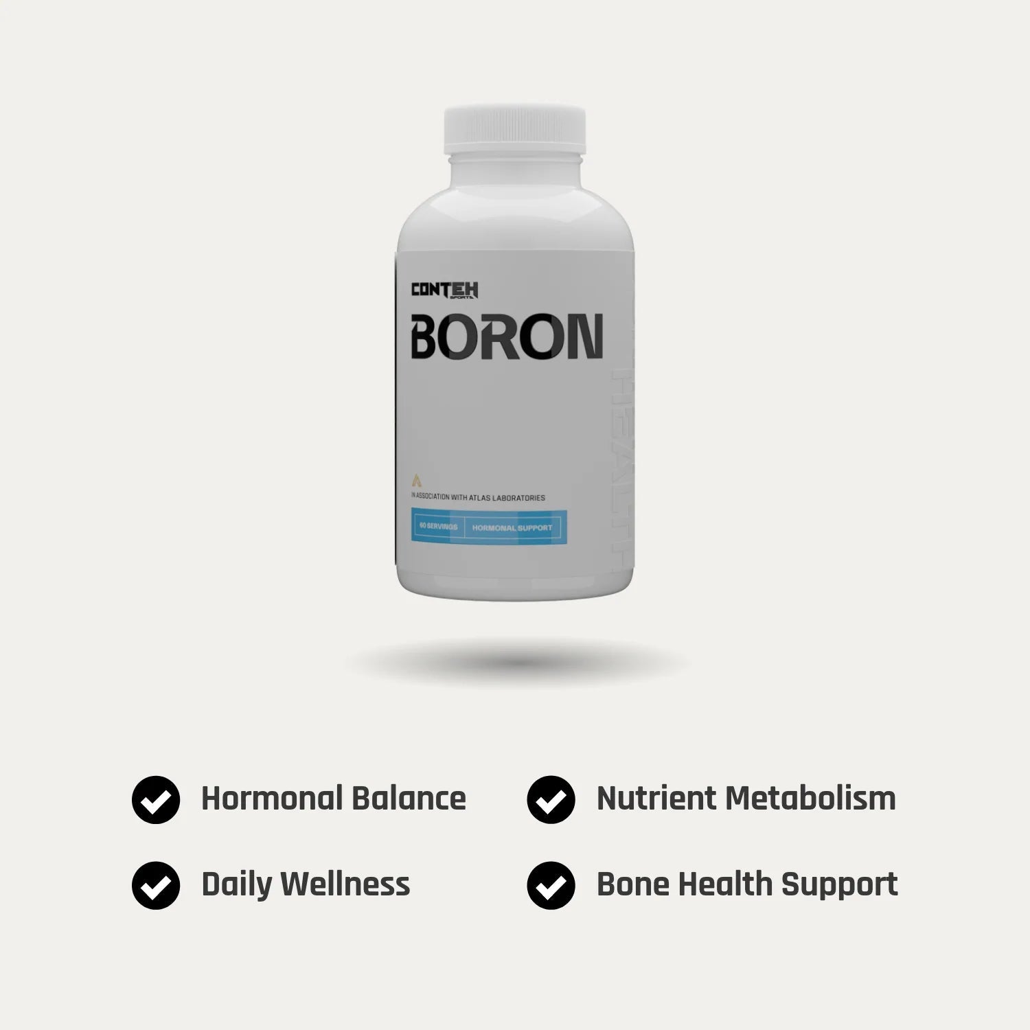 Conteh Sports Boron | Boroglycine Mineral Support | 60 Capsules | 60 Servings - Nutristore