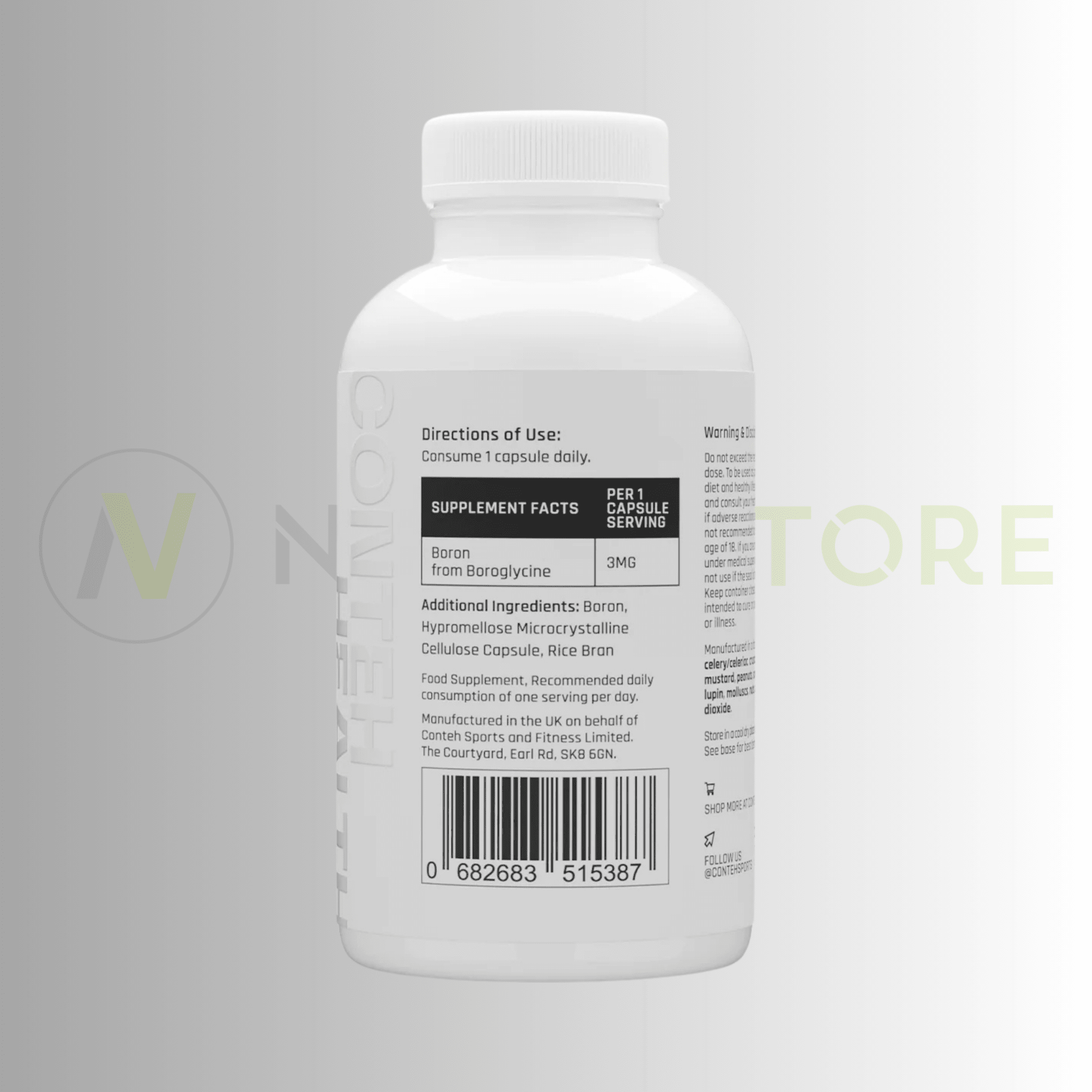 Conteh Sports Boron | Boroglycine Mineral Support | 60 Capsules | 60 Servings - Nutristore