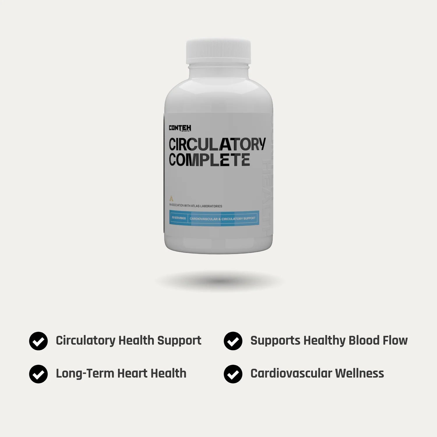 Conteh Sports Circulatory Complete | Heart & Blood Flow Support | 90 Capsules | 30 Servings - Nutristore