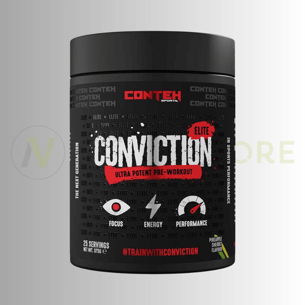 Conteh Sports Conviction Elite 375g – High Stim Pre-Workout | 23 Servings - Nutristore