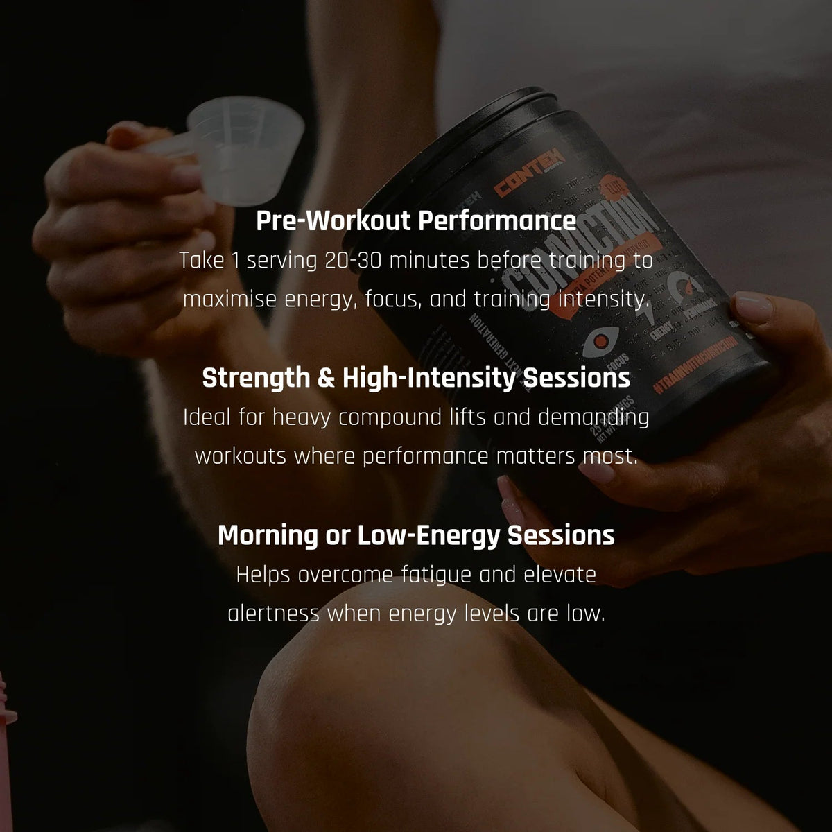 Conteh Sports Conviction Elite 375g – High Stim Pre-Workout | 23 Servings - Nutristore