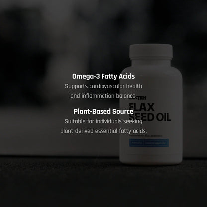 Conteh Sports Flax Seed Oil | Omega 3 - 6 - 9 Plant - Based Support | 60 Capsules | 60 Servings - Nutristore