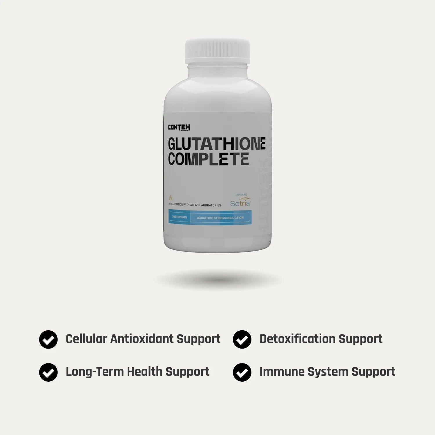 Conteh Sports Glutathione Complete | Antioxidant & Cellular Support | 120 Capsules | 30 Servings - Nutristore