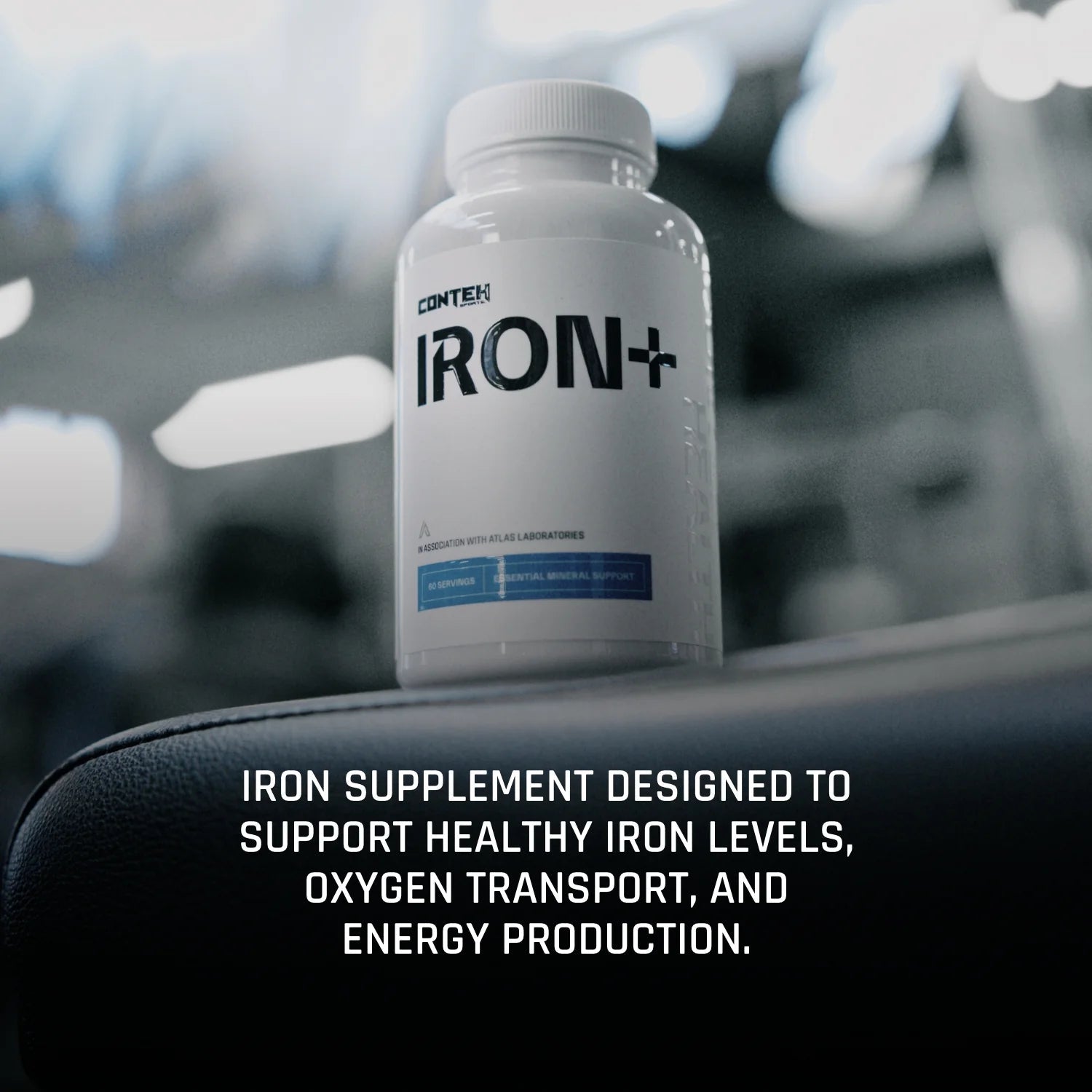 Conteh Sports Iron+ | High Absorption Iron Bisglycinate | 36mg Elemental Iron | 60 Capsules - Nutristore