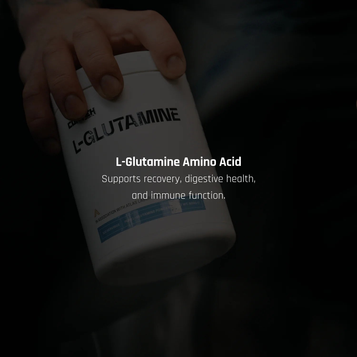 Conteh Sports L - Glutamine | 5000mg Per Serving | Recovery & Gut Support | 500g - Nutristore