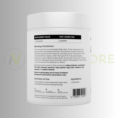 Conteh Sports L - Glutamine | 5000mg Per Serving | Recovery & Gut Support | 500g - Nutristore