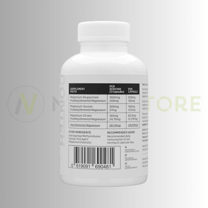 Conteh Sports Magnesium | Tri - Source Magnesium Complex | 120 Capsules | 60 Servings - Nutristore