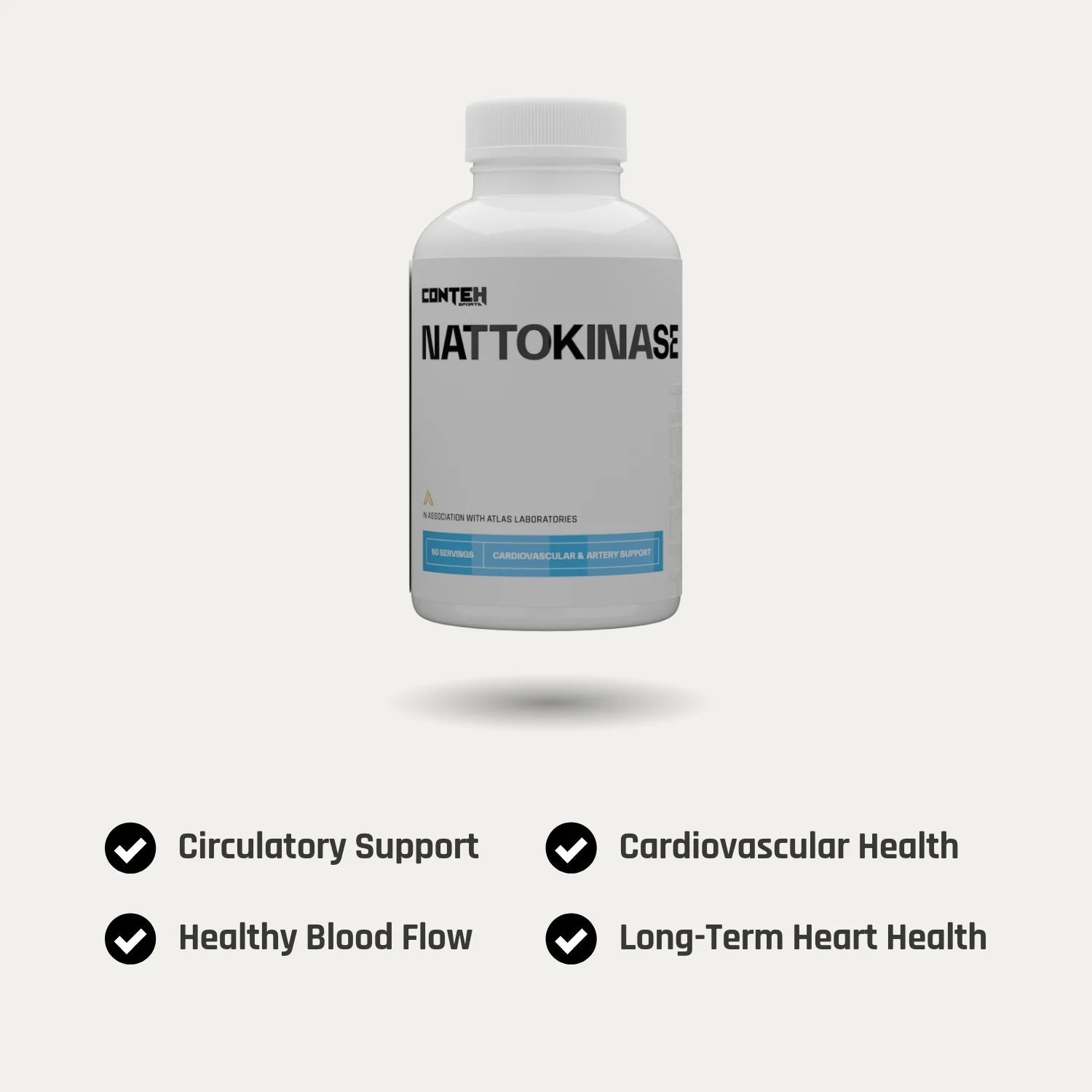 Conteh Sports Nattokinase | Enzyme Support Formula | 60 Capsules | 60 Servings - Nutristore