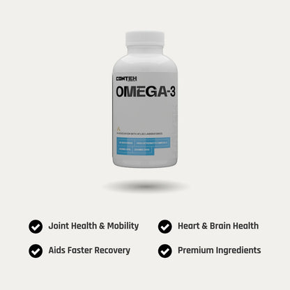 Conteh Sports Omega - 3 | High Strength EPA & DHA Fish Oil | 1000mg Softgels - Nutristore