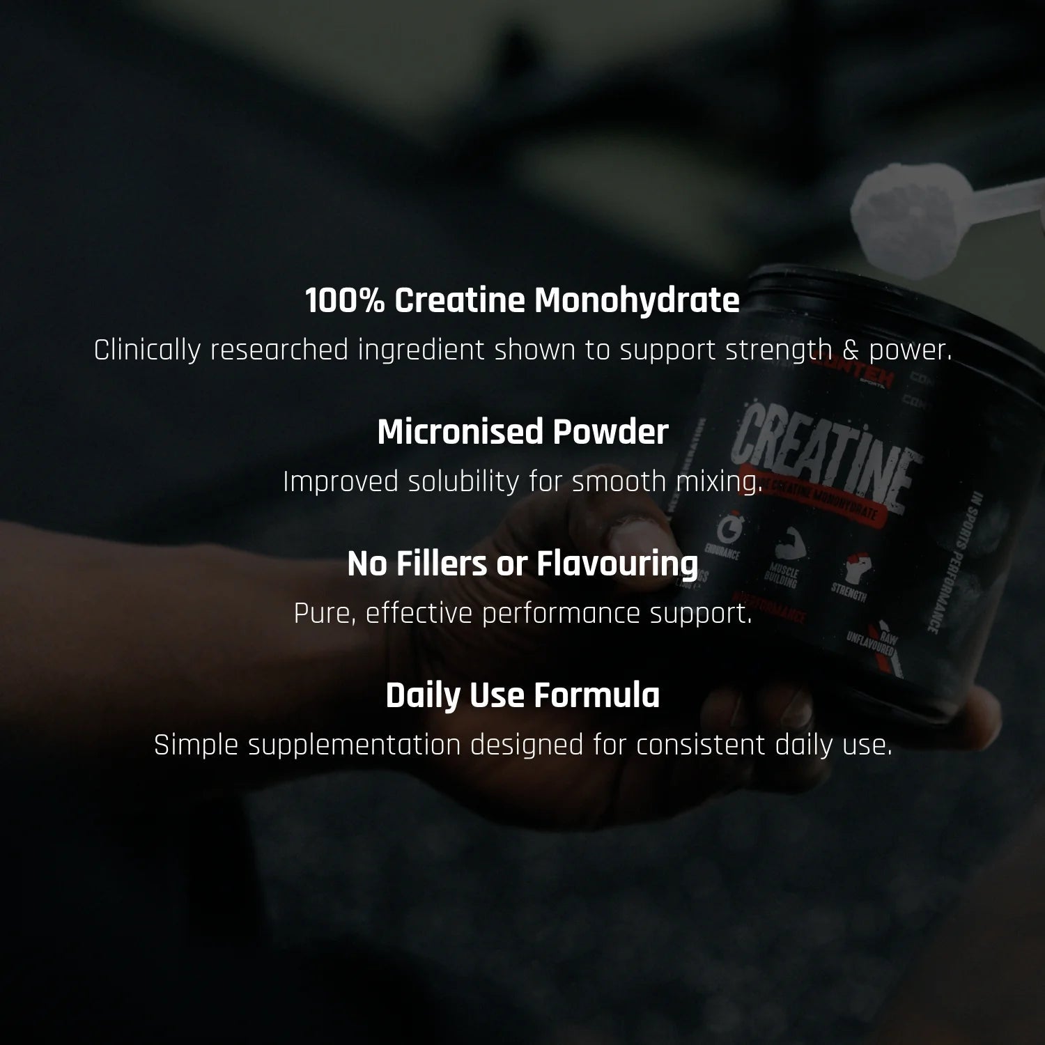 Conteh Sports Pure Creatine Monohydrate 150g – 5g Dose | 30 Servings - Nutristore