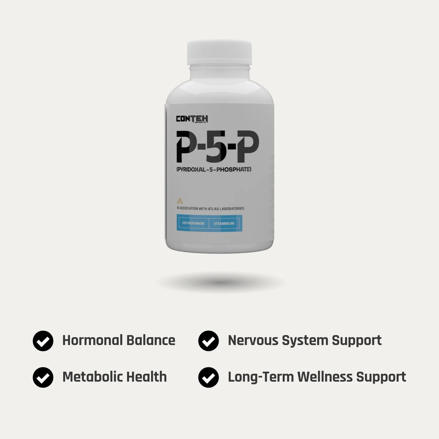 Conteh Sports Pyridoxal 5 Phosphate (P - 5 - P) | Active Vitamin B6 | 120 Capsules | 120 Servings - Nutristore