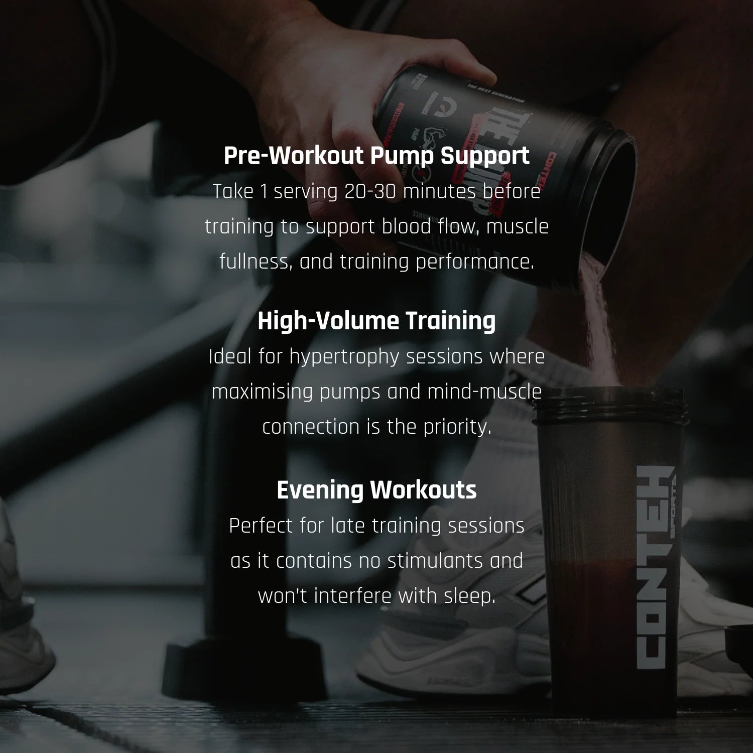 Conteh Sports The Pump Pre - Workout | Stimulant Free Pump Formula | 30 Servings - Nutristore