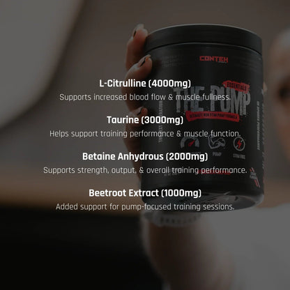 Conteh Sports The Pump Pre - Workout | Stimulant Free Pump Formula | 30 Servings - Nutristore