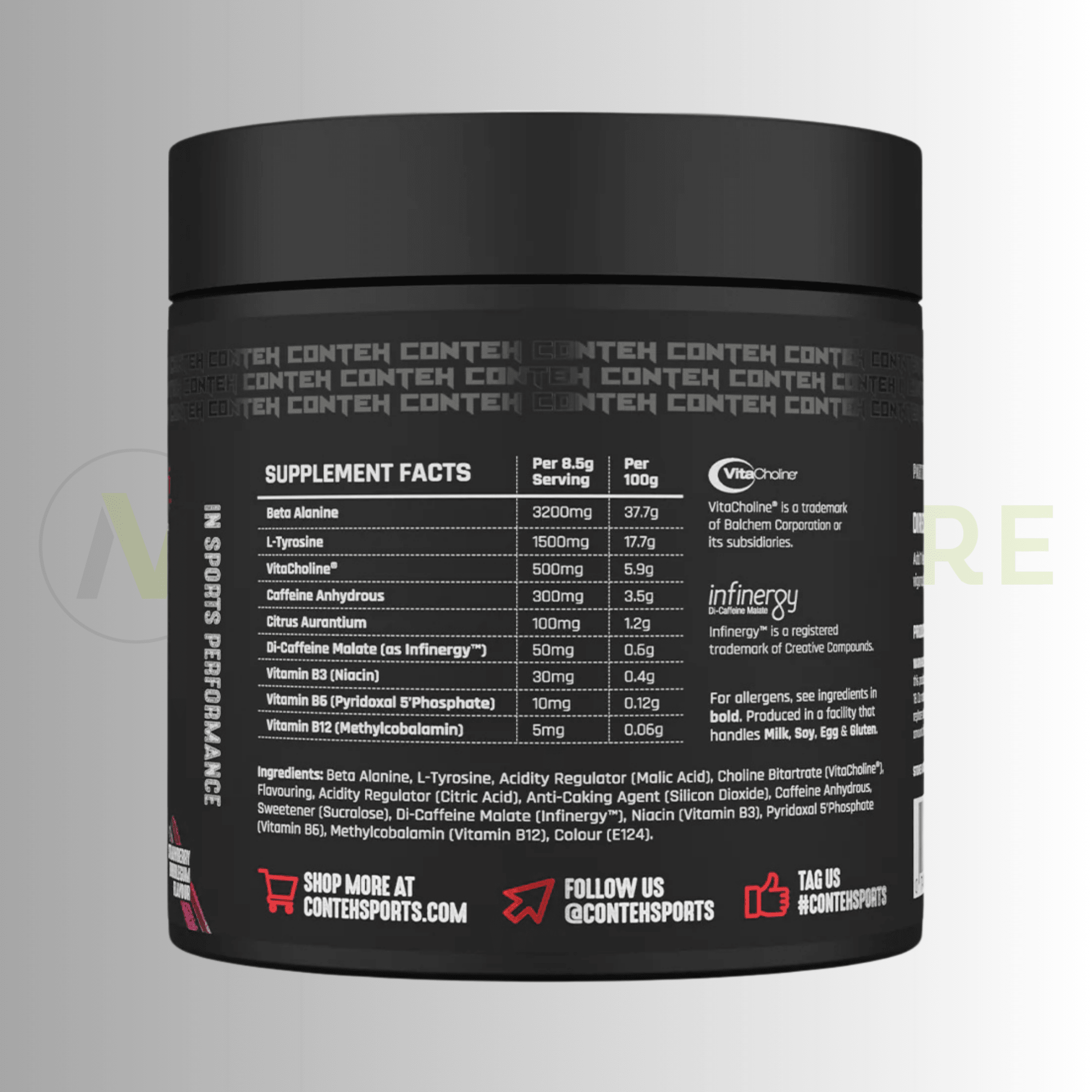 Conteh Sports The Stim Pre - Workout | High Stimulant Focus & Energy | 30 Servings - Nutristore