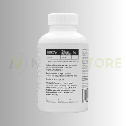 Conteh Sports Uridine | Cognitive & Cellular Support | 60 Capsules | 60 Servings - Nutristore