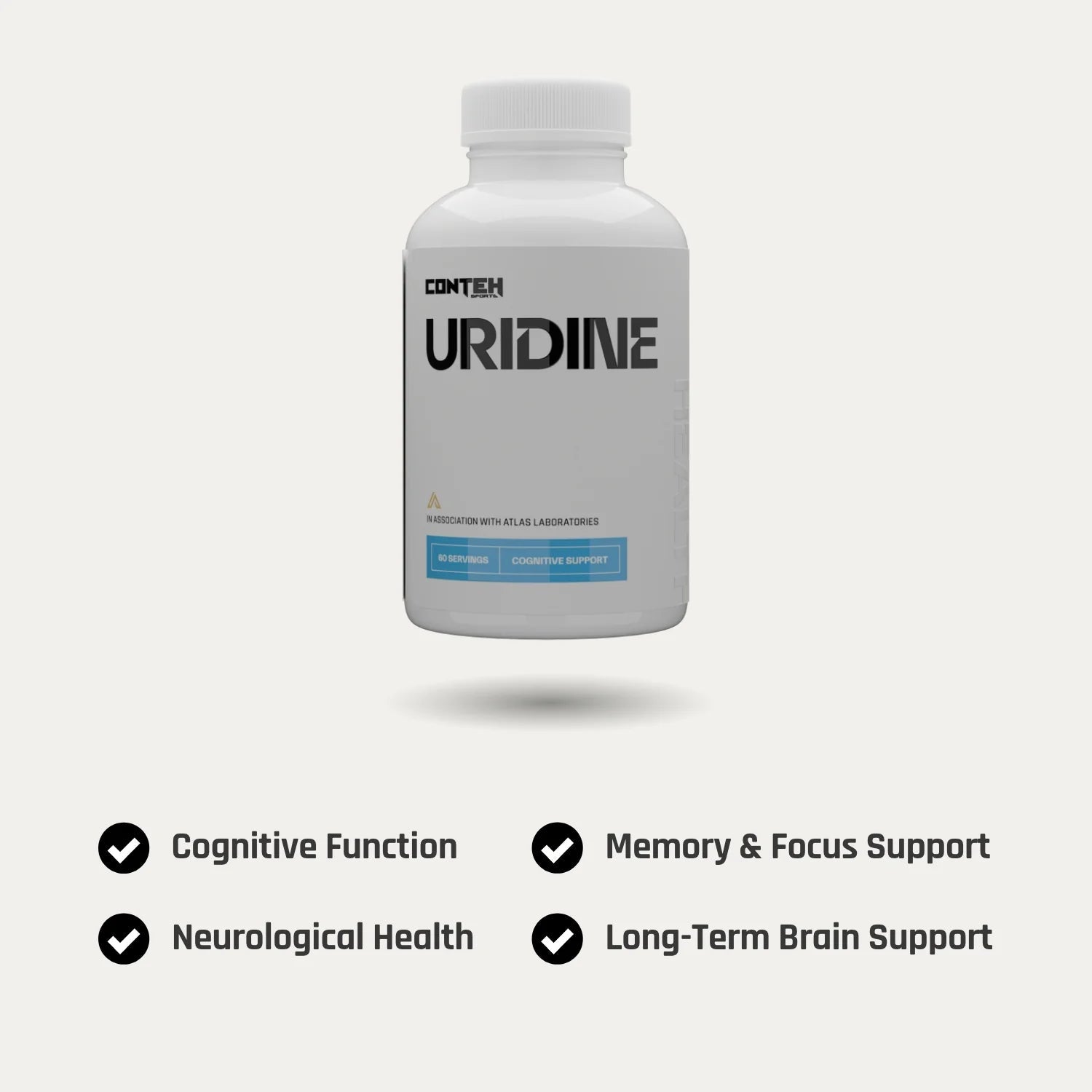 Conteh Sports Uridine | Cognitive & Cellular Support | 60 Capsules | 60 Servings - Nutristore