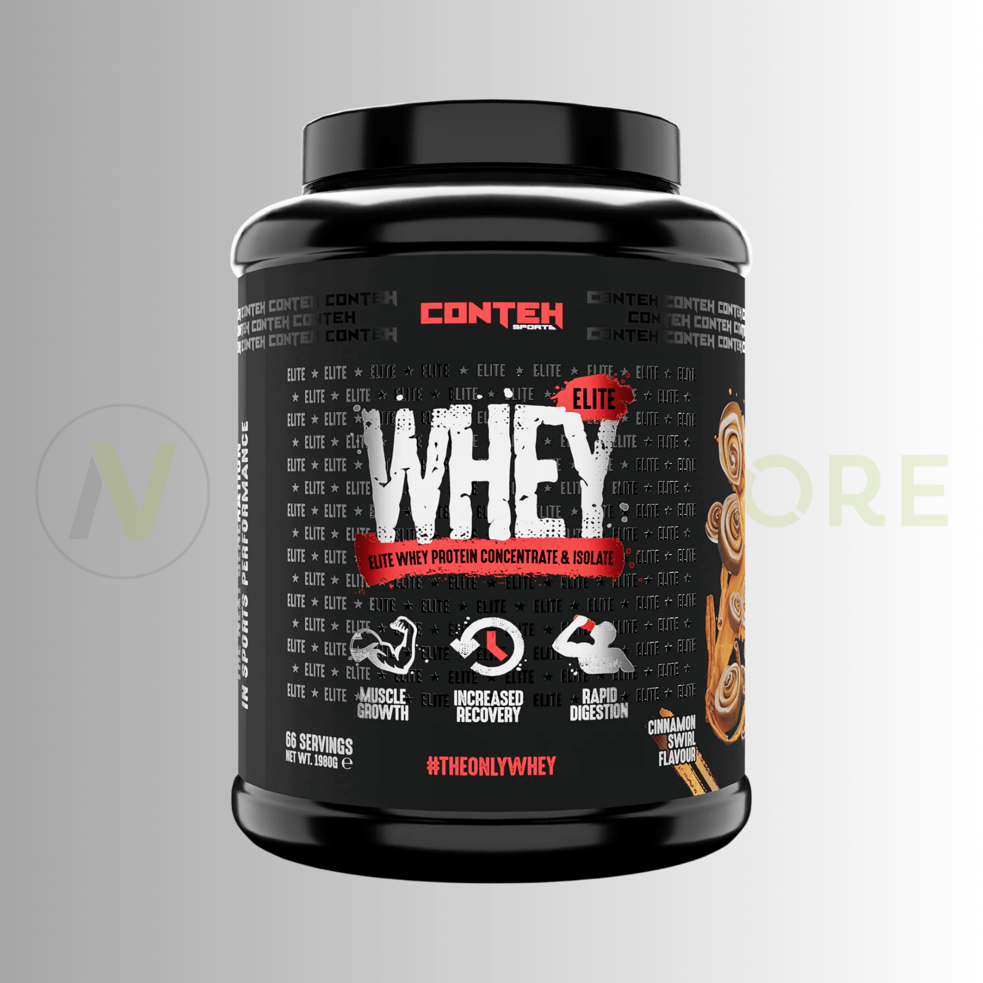 Conteh Sports Whey Elite Protein 2kg – 20g Protein | 66 Servings - Nutristore