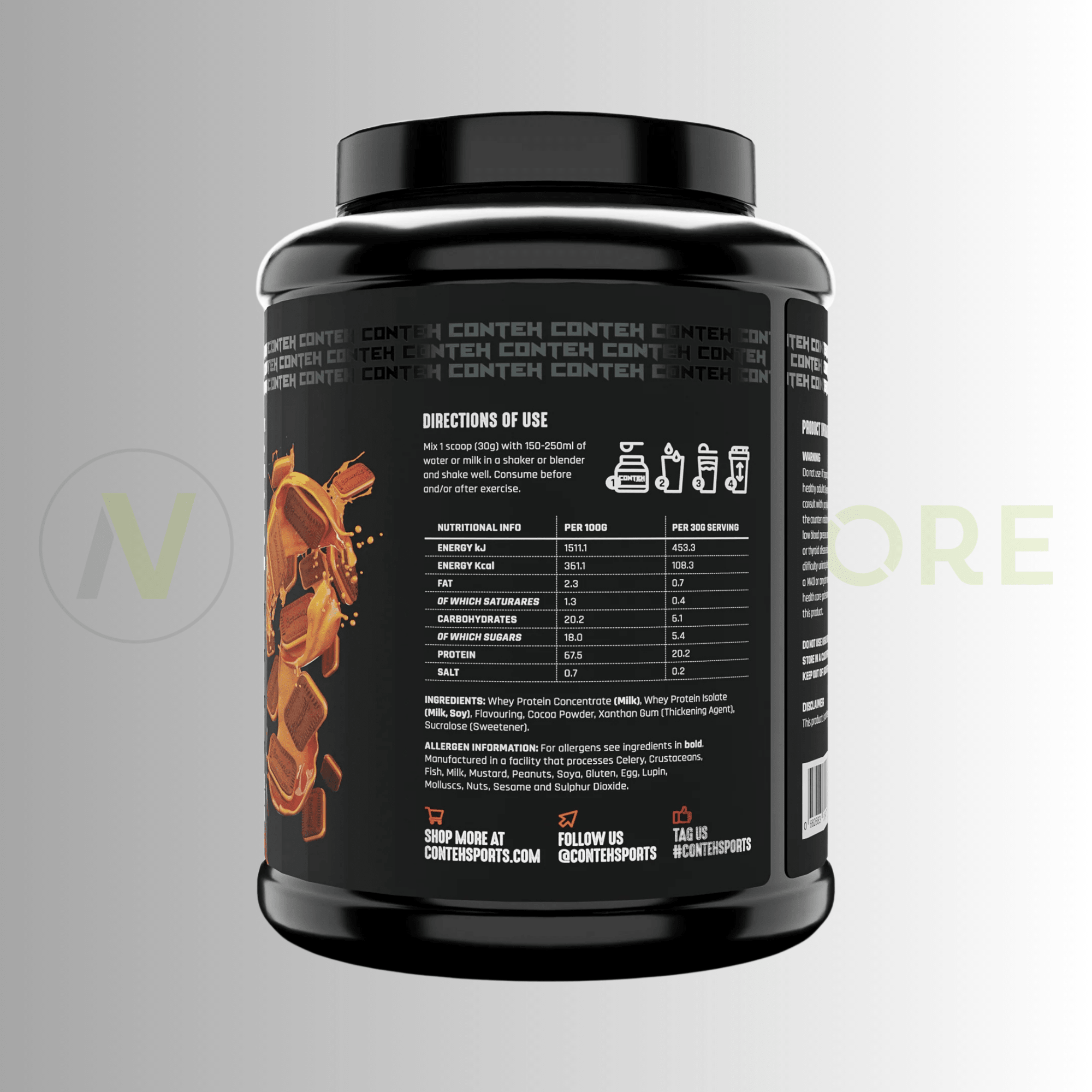 Conteh Sports Whey Elite Protein 2kg – 20g Protein | 66 Servings - Nutristore