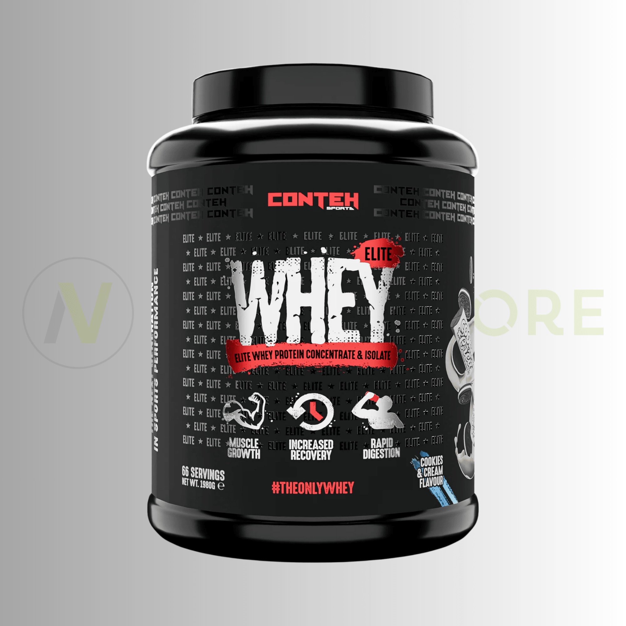 Conteh Sports Whey Elite Protein 2kg – 20g Protein | 66 Servings - Nutristore