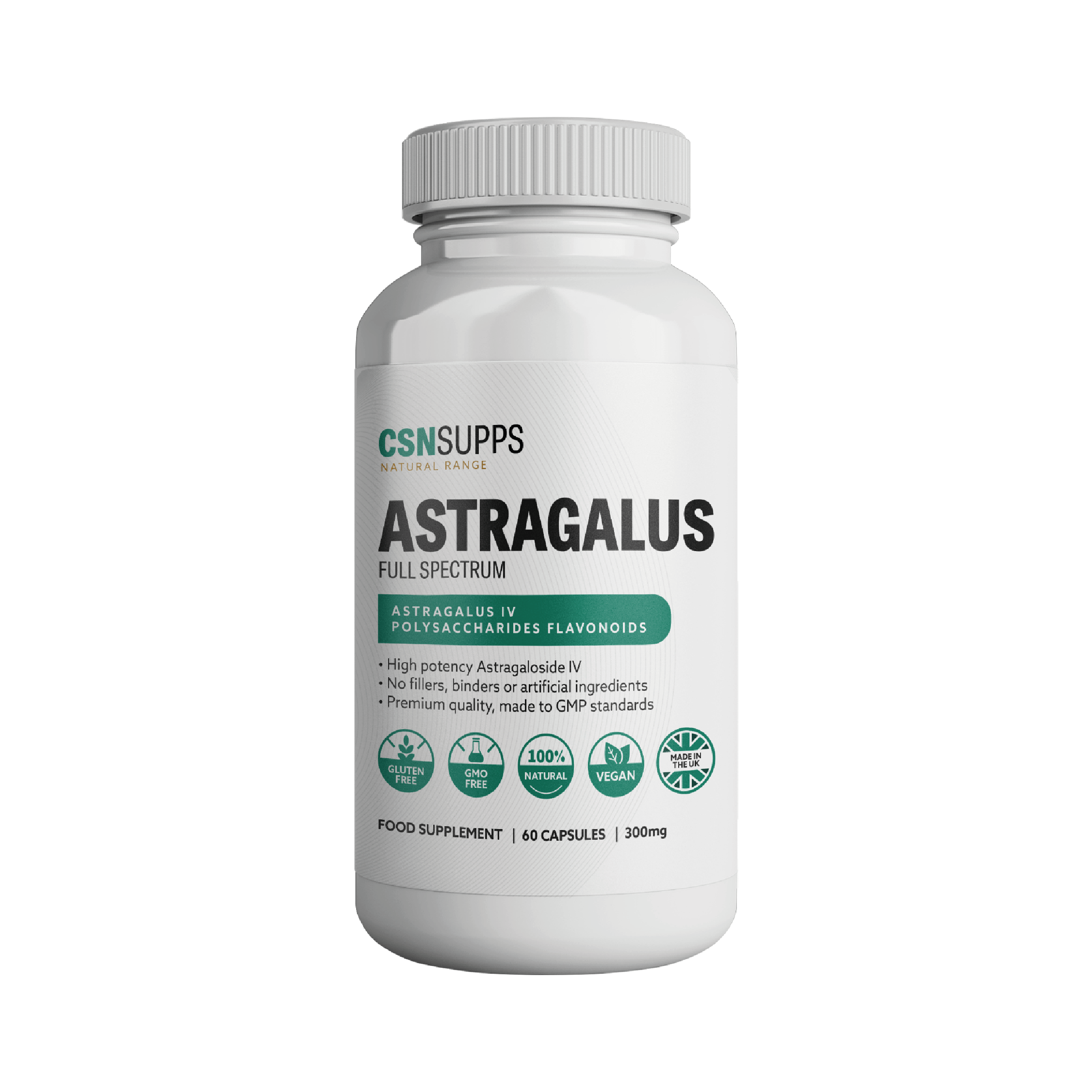 CSN Supps Astragalus Full Spectrum 300mg - 60 Capsules - Nutristore