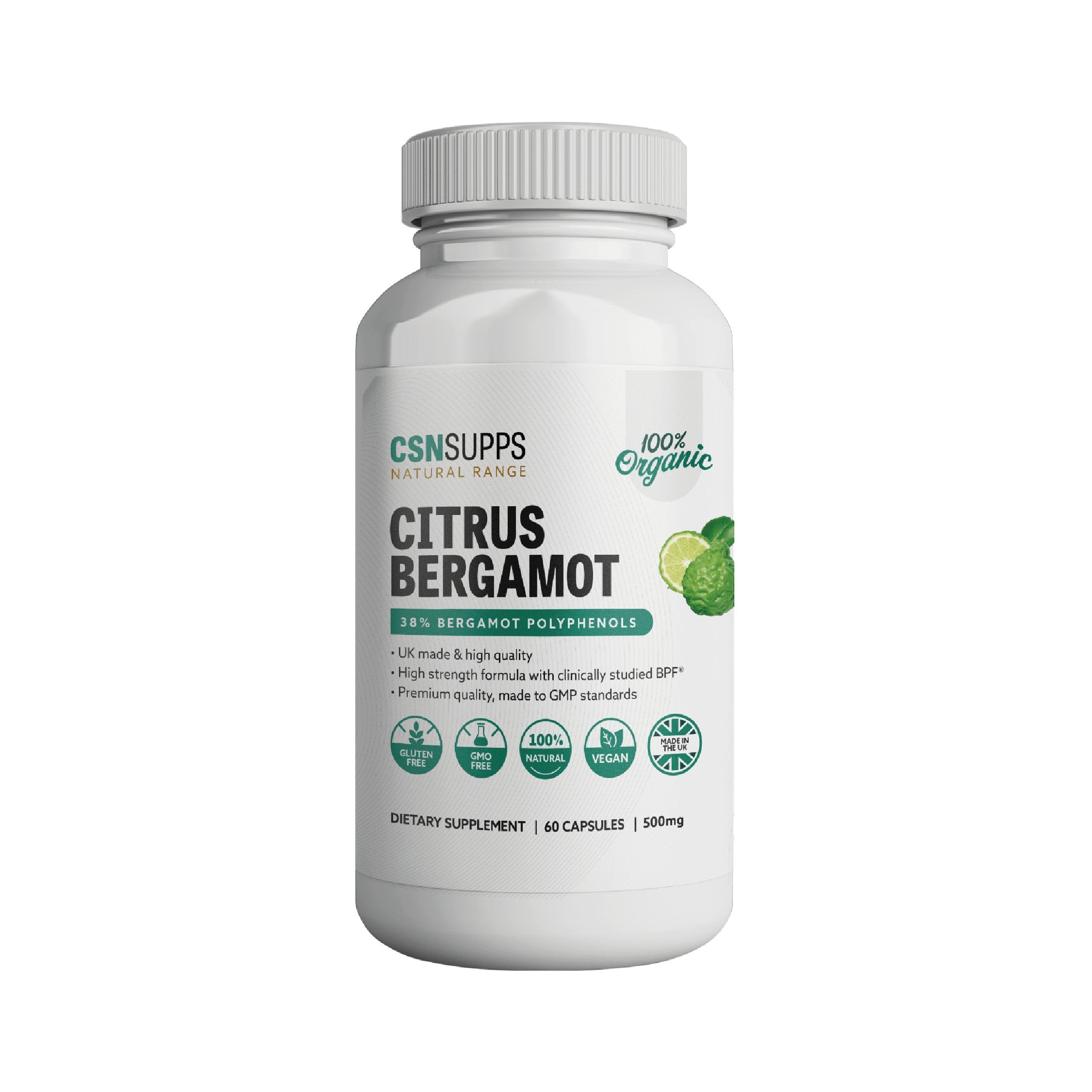 CSN Supps Citrus Bergamot 500mg - 60 Capsules - Nutristore