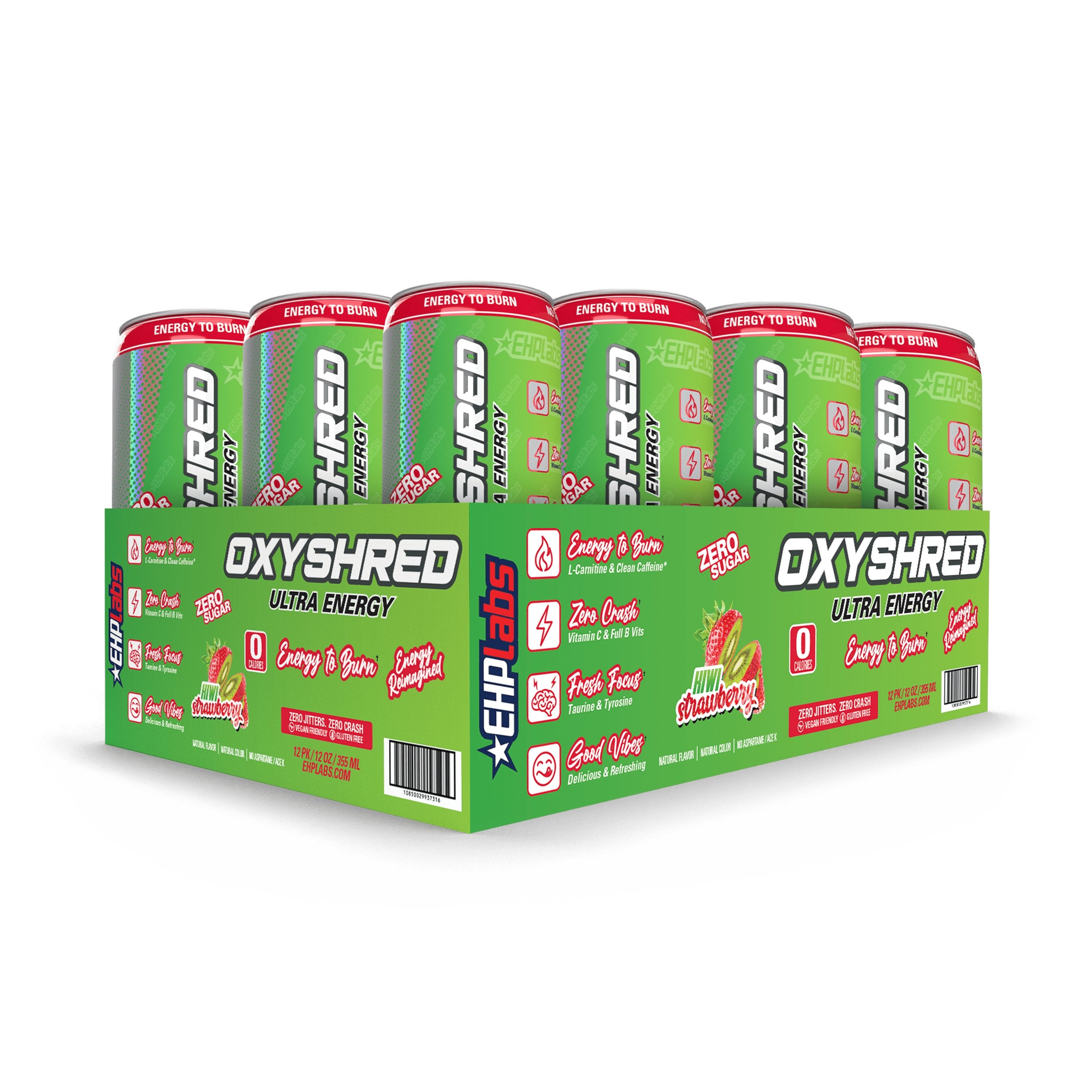 EHP Labs OxyShred Ultra Energy Drink RTD (12 - Pack) - Nutristore