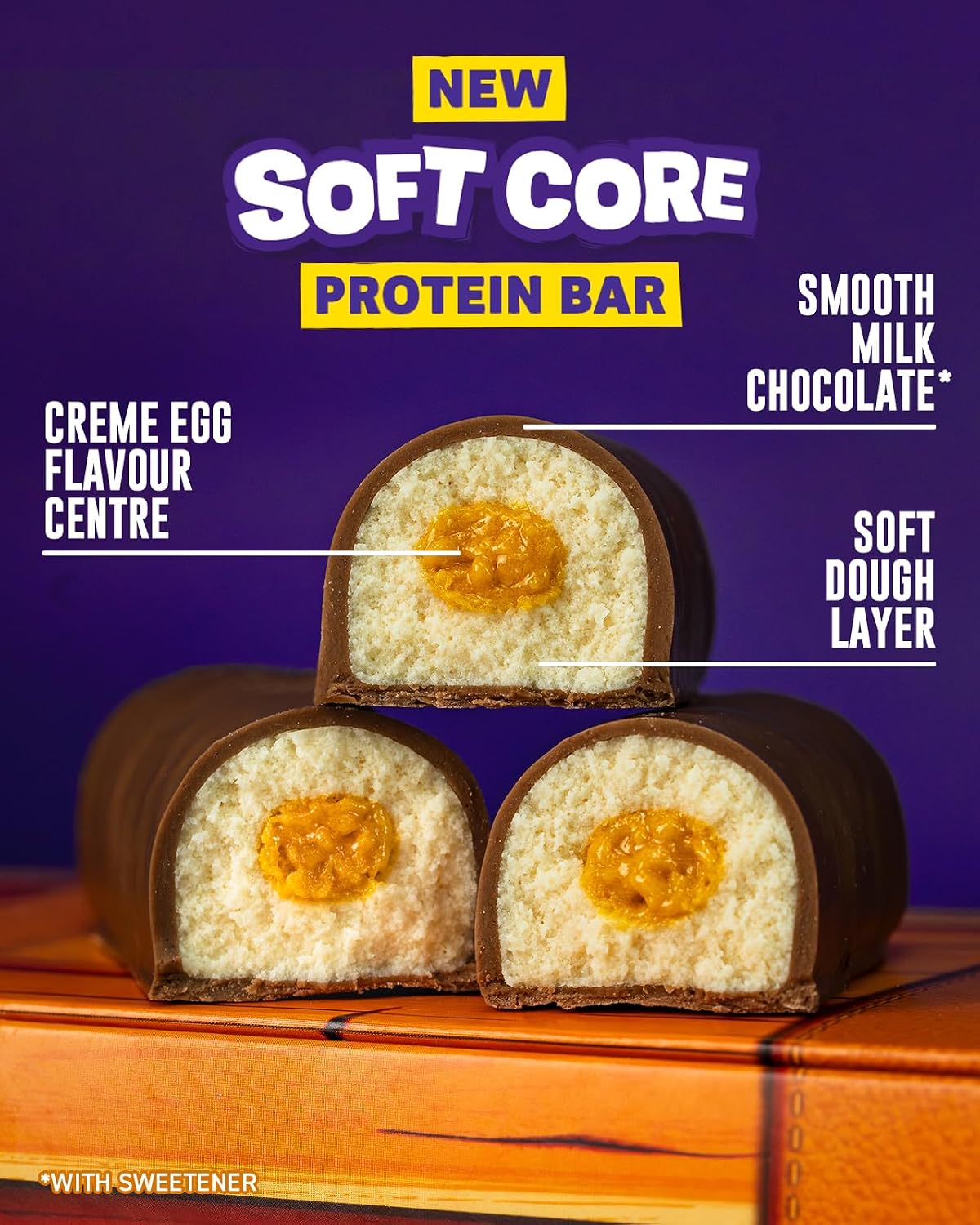 Grenade Soft Core Creme Egg Flavour Protein Bar | 14g Protein | Low Sugar | 45g - Nutristore