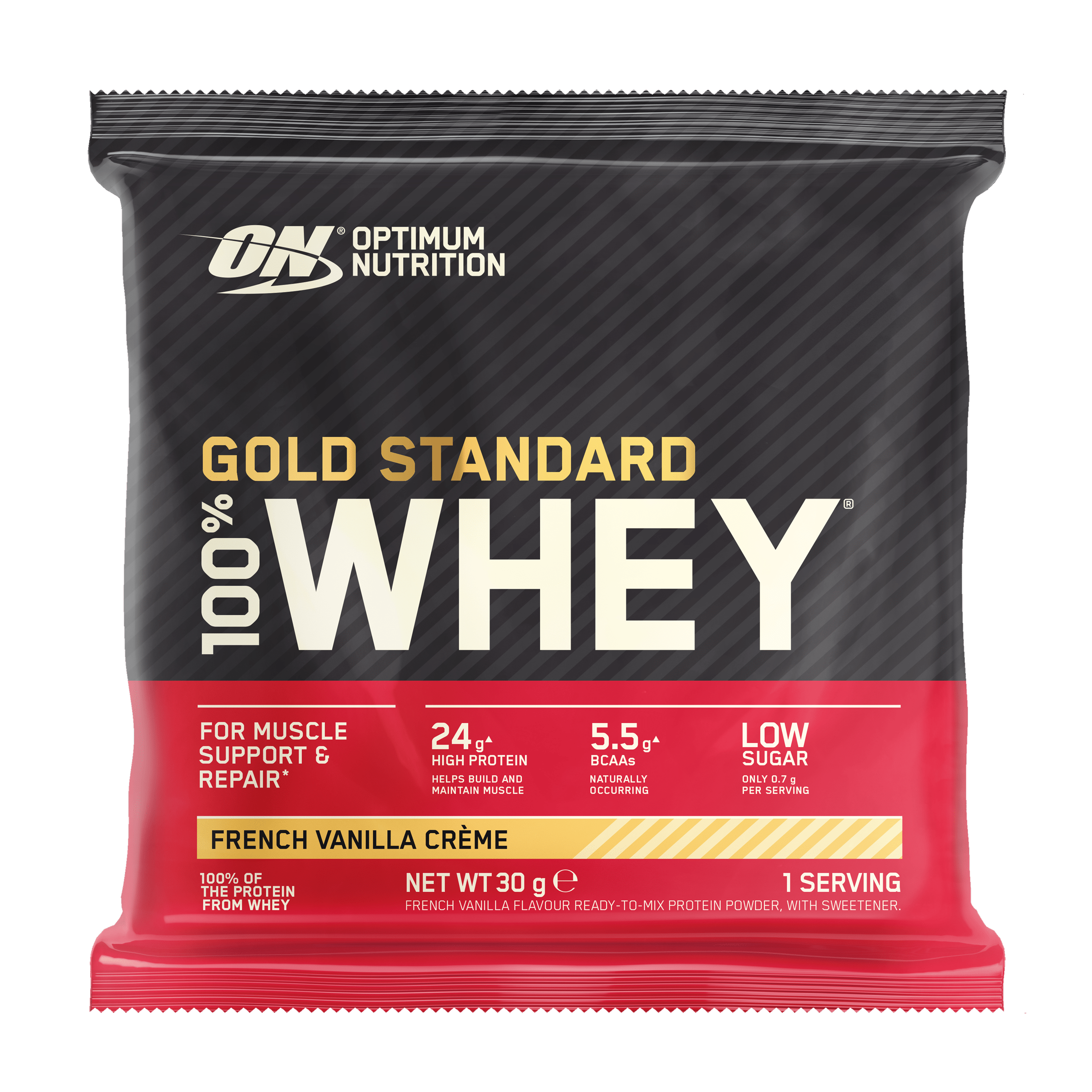 Optimum Nutrition Gold Standard 100% Whey Protein - Sample Sachet (1 Serving) x24 - Nutristore