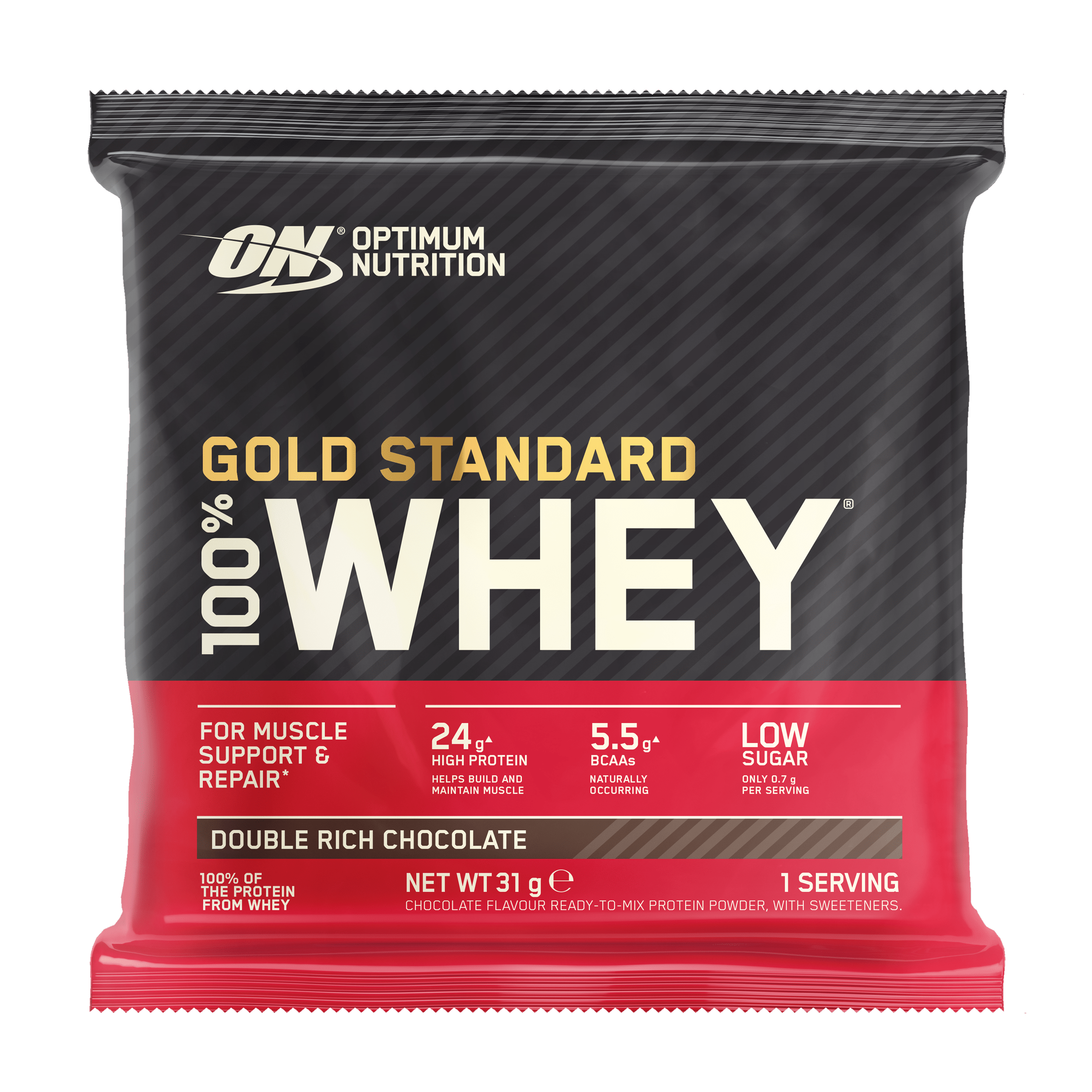 Optimum Nutrition Gold Standard 100% Whey Protein - Sample Sachet (1 Serving) x24 - Nutristore