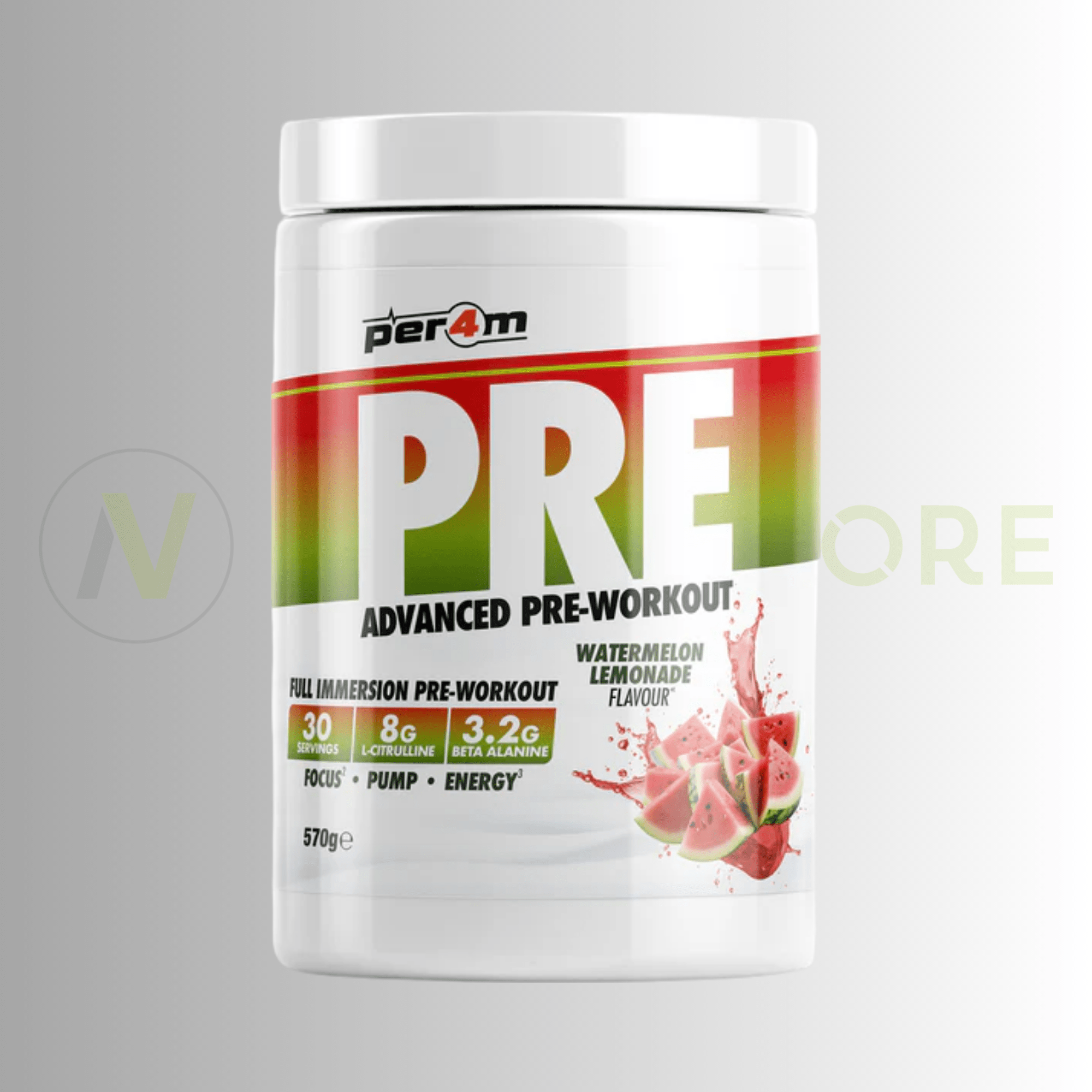 PER4M Advanced Pre-Workout Stim Formula 570g – 300mg Caffeine | 8g Citrulline | 3.2g Beta-Alanine - Nutristore