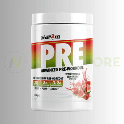PER4M Advanced Pre-Workout Stim Formula 570g – 300mg Caffeine | 8g Citrulline | 3.2g Beta-Alanine - Nutristore