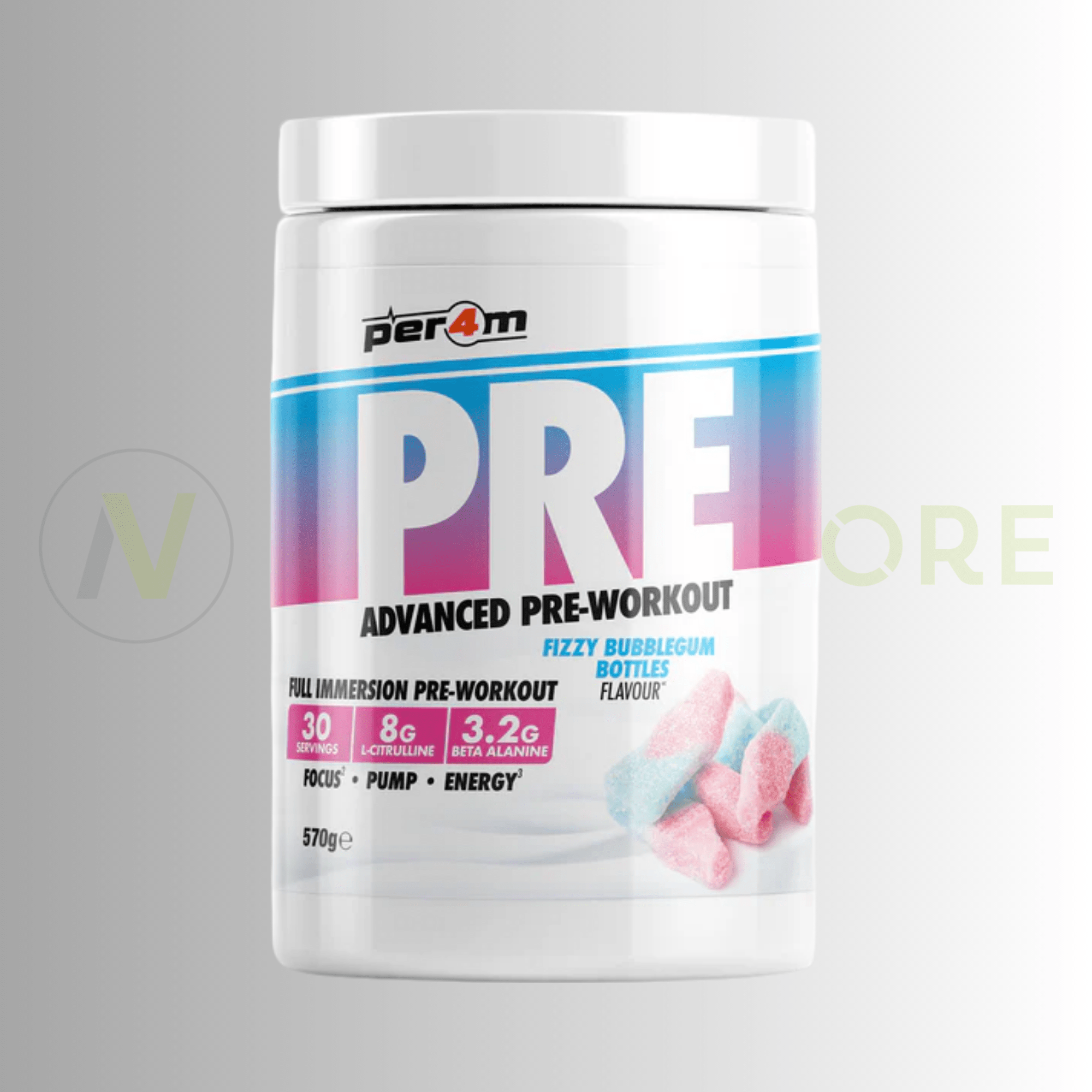 PER4M Advanced Pre-Workout Stim Formula 570g – 300mg Caffeine | 8g Citrulline | 3.2g Beta-Alanine - Nutristore