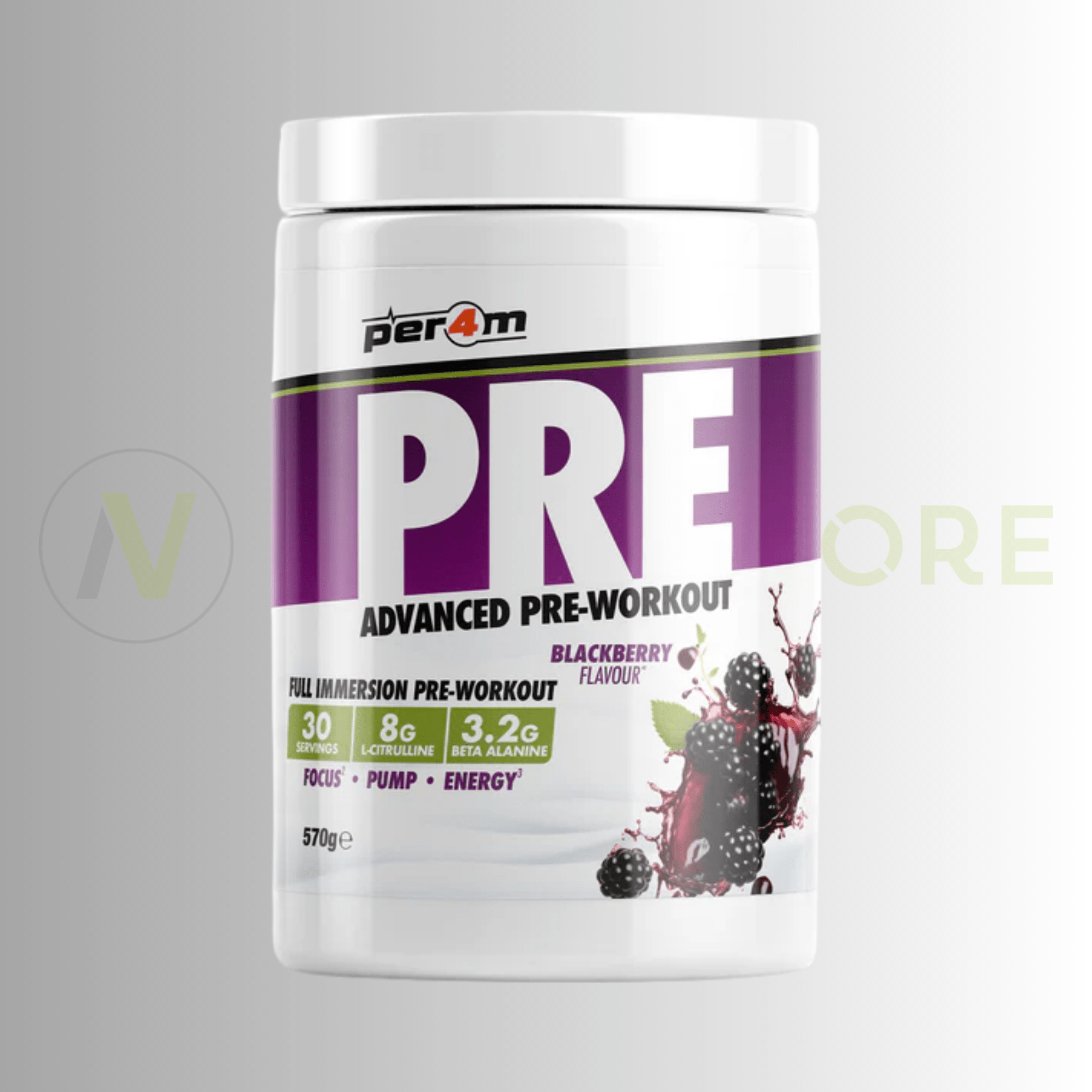 PER4M Advanced Pre-Workout Stim Formula 570g – 300mg Caffeine | 8g Citrulline | 3.2g Beta-Alanine - Nutristore
