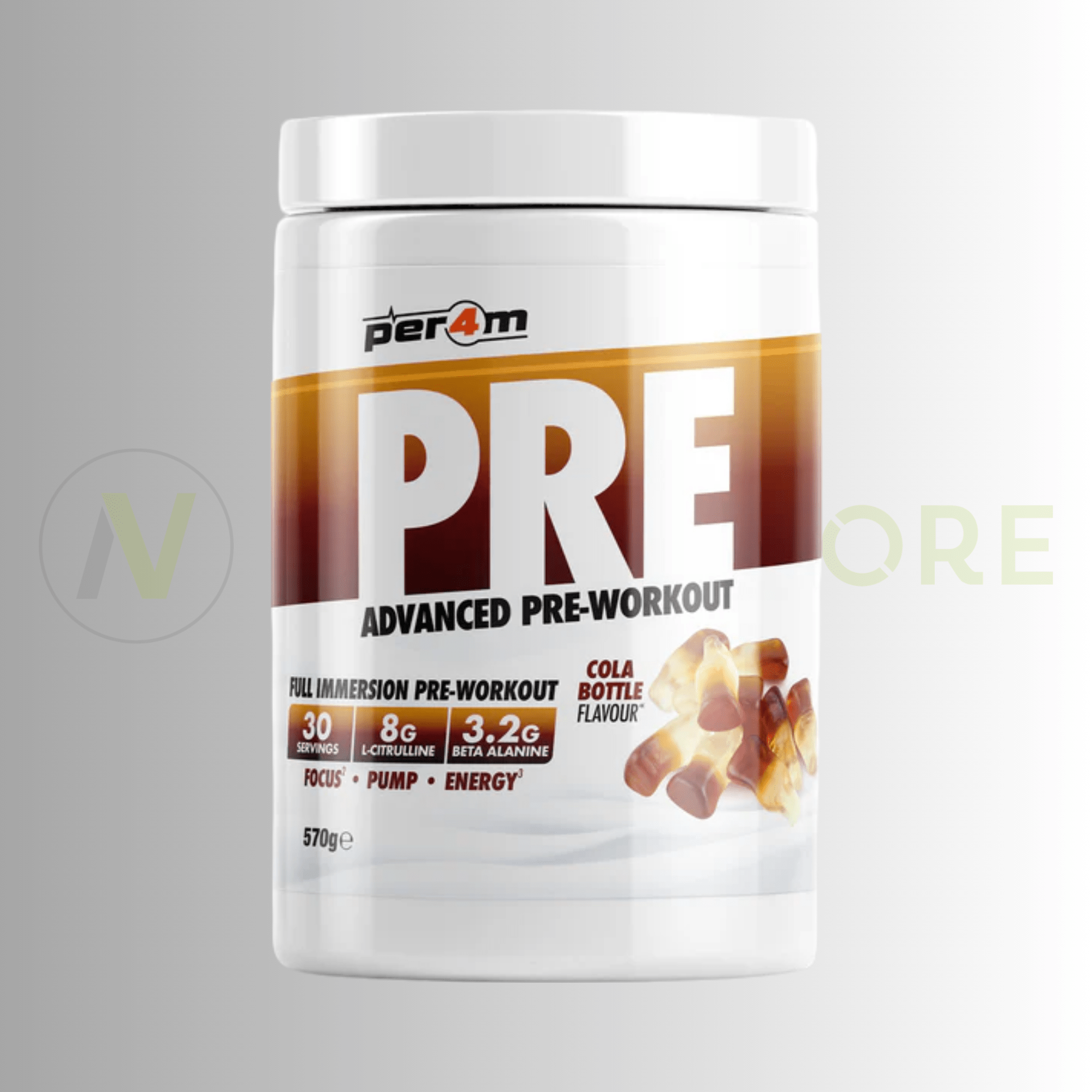 PER4M Advanced Pre-Workout Stim Formula 570g – 300mg Caffeine | 8g Citrulline | 3.2g Beta-Alanine - Nutristore