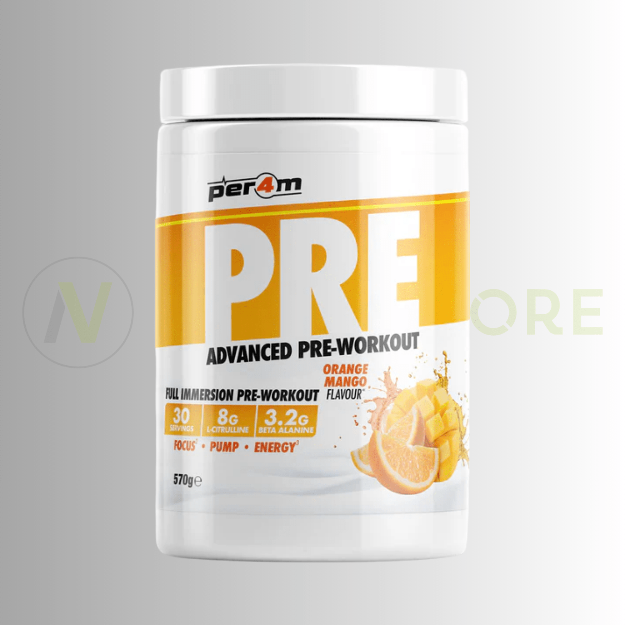 PER4M Advanced Pre-Workout Stim Formula 570g – 300mg Caffeine | 8g Citrulline | 3.2g Beta-Alanine - Nutristore