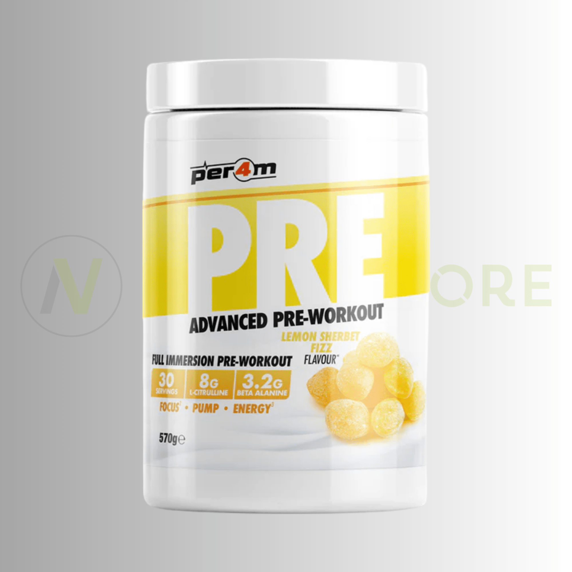 PER4M Advanced Pre-Workout Stim Formula 570g – 300mg Caffeine | 8g Citrulline | 3.2g Beta-Alanine - Nutristore