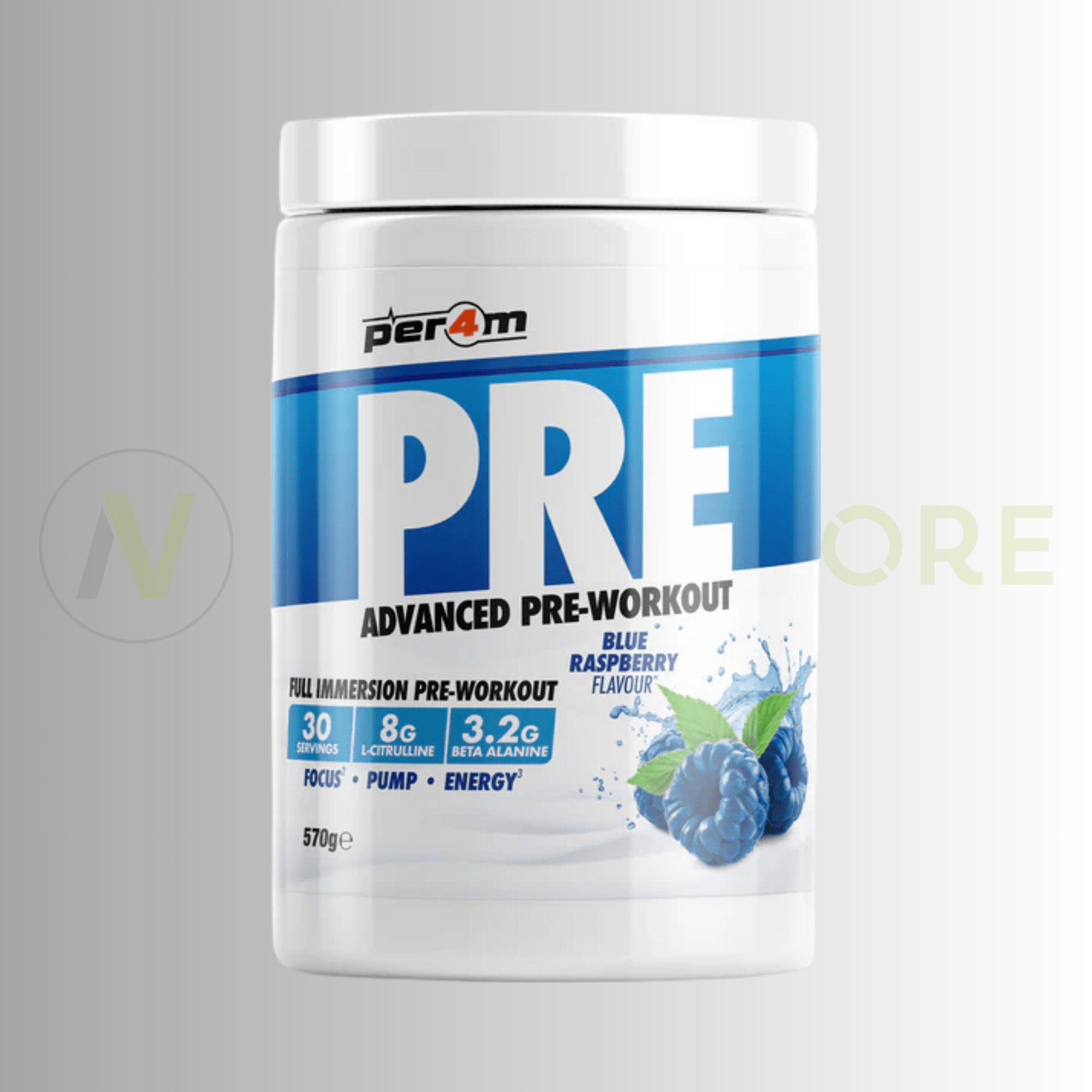 PER4M Advanced Pre-Workout Stim Formula 570g – 300mg Caffeine | 8g Citrulline | 3.2g Beta-Alanine - Nutristore