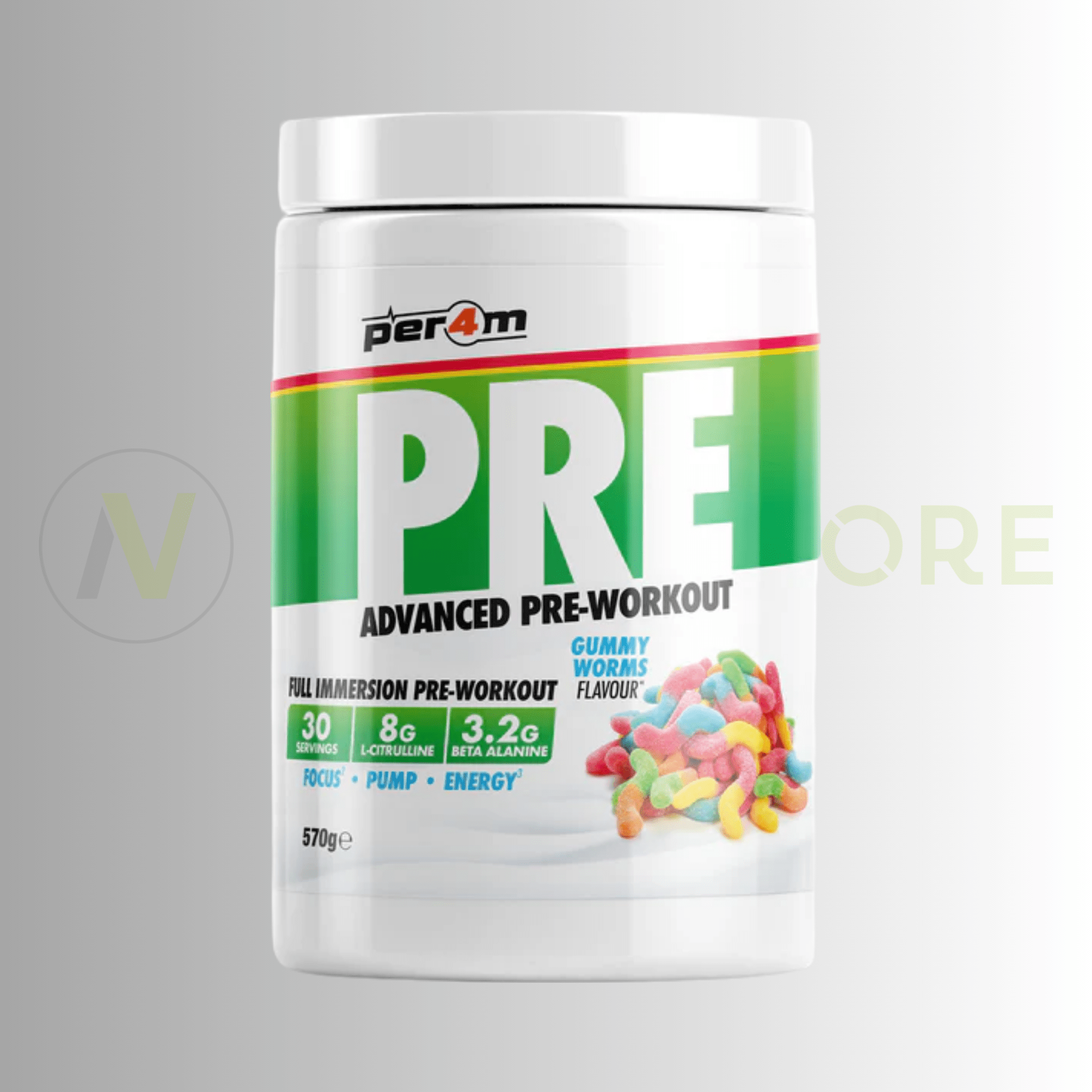 PER4M Advanced Pre-Workout Stim Formula 570g – 300mg Caffeine | 8g Citrulline | 3.2g Beta-Alanine - Nutristore