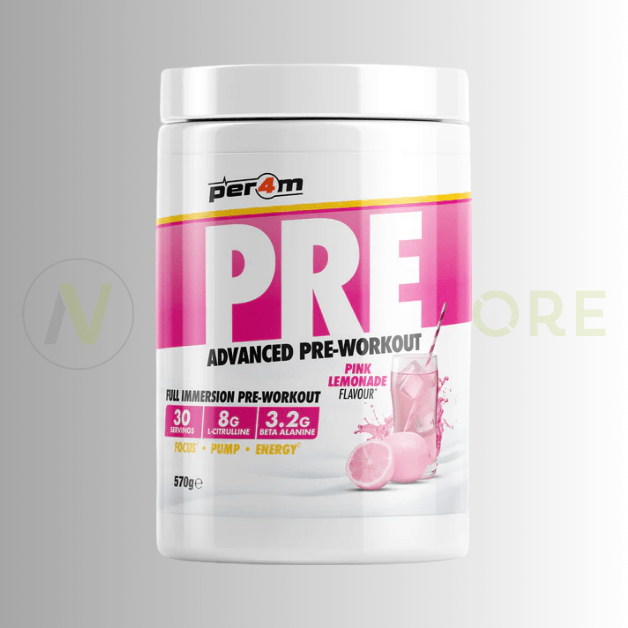 PER4M Advanced Pre-Workout Stim Formula 570g – 300mg Caffeine | 8g Citrulline | 3.2g Beta-Alanine - Nutristore