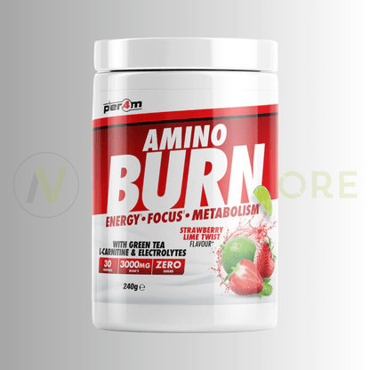 PER4M Amino Burn Energy Focus Metabolism 240g – BCAA, Caffeine & L-Carnitine Formula - Nutristore