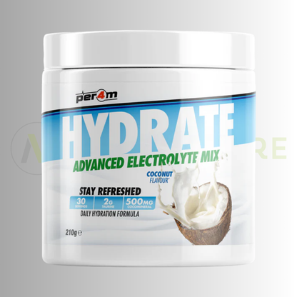 PER4M Hydrate Advanced Electrolyte Mix 210g – Taurine, Electrolytes & Coconut Water Extract