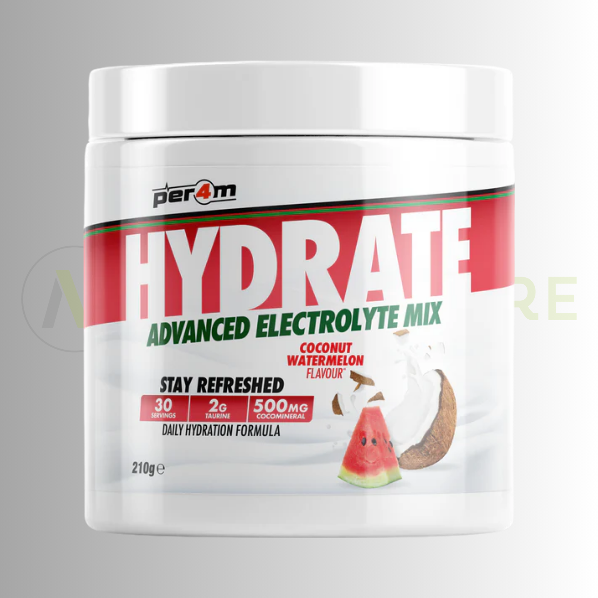 PER4M Hydrate Advanced Electrolyte Mix 210g – Taurine, Electrolytes & Coconut Water Extract