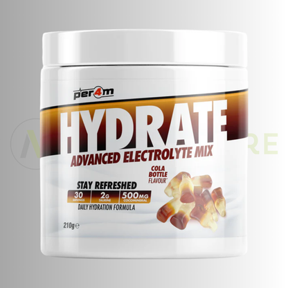 PER4M Hydrate Advanced Electrolyte Mix 210g – Taurine, Electrolytes & Coconut Water Extract
