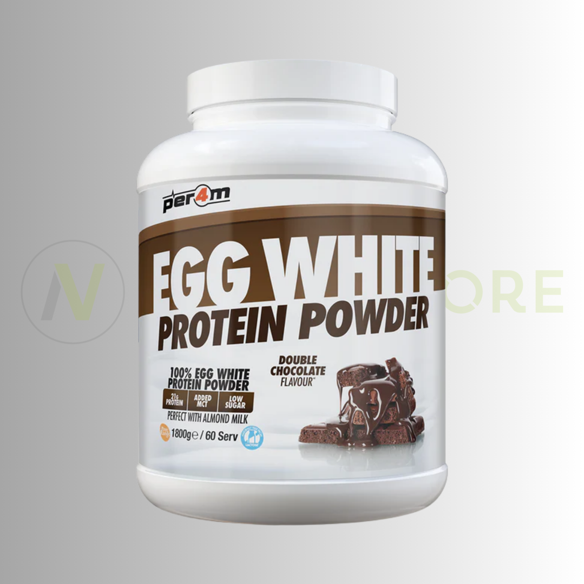 PER4M Egg White Protein Powder 1.8kg – 21g Dairy-Free Protein | Naturally Lactose Free