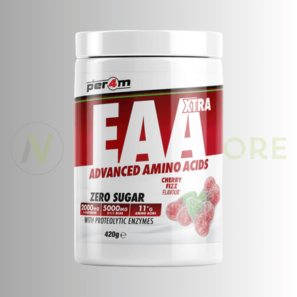 PER4M EAA Xtra Advanced Amino Acids | Full Spectrum EAA/BCAA | 420g | 30 Servings - Nutristore